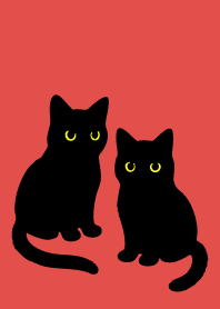 Black Cat Holiday6 on red