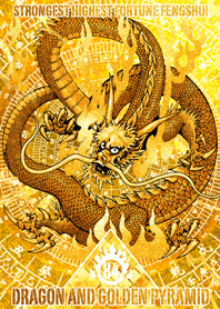 Dragon and golden pyramid Lucky number84