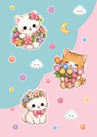 Pop Meow Pink & Blue.w