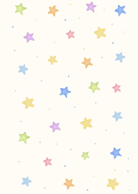 simple colorful little stars