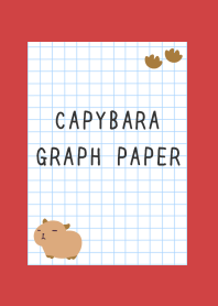 CAPYBARA GRAPH PAPER/RED/BEIGE