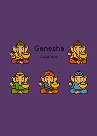 Good luck Money Ganesha(dark purple)