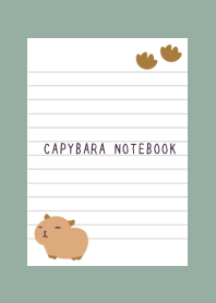 CAPYBARA NOTEBOOK/DUSTY GREEN