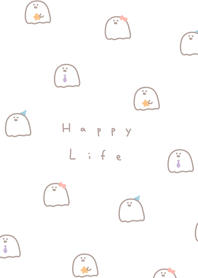 Yuru Ghost - white beige.