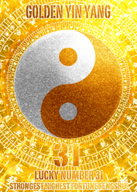 Golden Yin Yang Lucky number 31