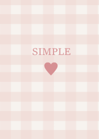 SIMPLE HEART_check dustypink