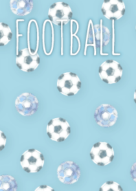 水彩風 サッカーきせかえ ◆青◆