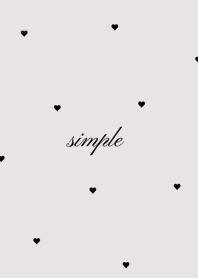 大人のハート柄． ベージュグレー