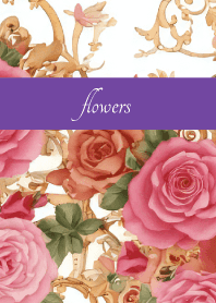 The scent of roses on purple