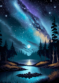 Beautiful starry night view#2950