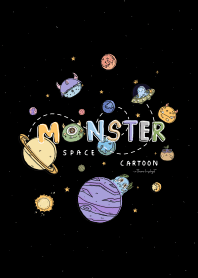 Doodle Monster Space Cartoon