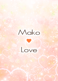 Mako Love Heart name Orange