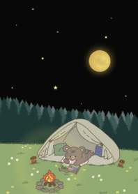 Camping night with cutie bear v.black