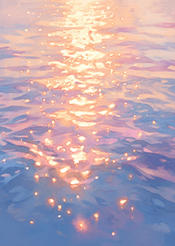 Sunset reflected on the sea