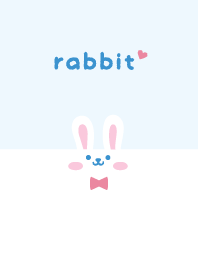 Rabbits. Ribbon - Blue