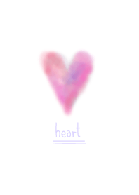 Watercolor heart/pink#pop WV