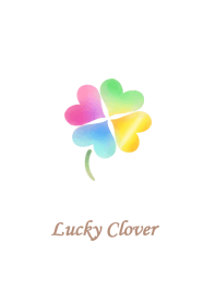 Lucky with four leaves clover