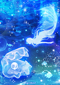 幸運をもたらす真珠貝とマーメイド♪