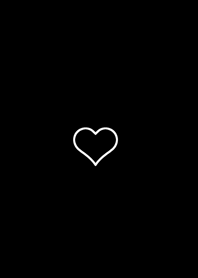 heart simple--black white