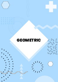 Geometric Flat Sky Blue 2