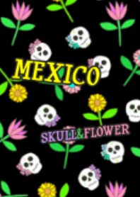Mexico skull and flower