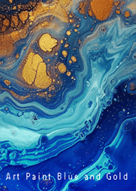 Art Paint Blue and Gold