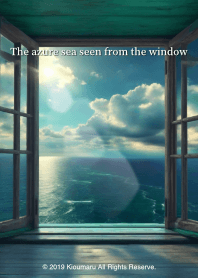 The azure sea seen from the window 2