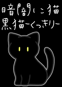 暗闇に猫【黒猫】くっきり