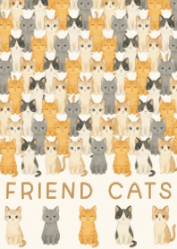 Friend Cats Brown theme