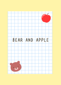 BEAR AND APPLE GRAPH PAPERj-LIGHT YELLOW