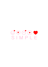 SIMPLE HEART(white pink)V.28b