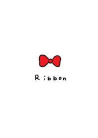 Ribbon. Simple white.