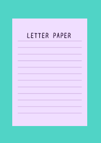 COLLAR LETTER PAPERj-PURPLE-EMERALDGREEN
