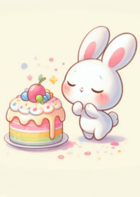 A cute little round rabbit n.18