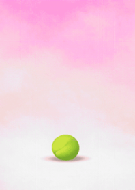 Tennis Illustration Pink Gradient