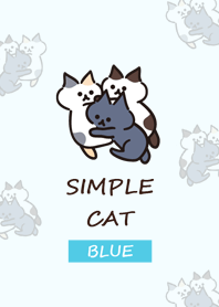 シンプル猫ちゃん ブルー 着せかえ