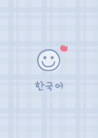 Korea Plaid<Tulips>blue