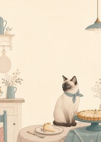 Teal Siamese Pear Tart Kitchen