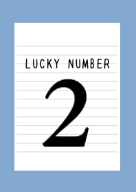LUCKY NUMBER 2 NOTEBOOK-DUSTY BLUEj