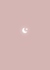 Crescent Moon and Stars/Pale Pink Beige