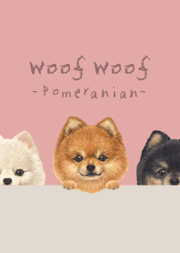 Woof Woof - Pomeranian - PINK LEMONADE