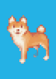 Dog Pixel Art Theme  Blue 04