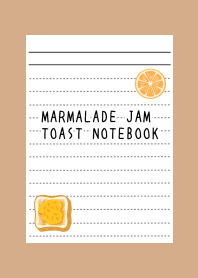 MARMALADE JAM TOAST NOTEBOOK-LIGHT BROWN