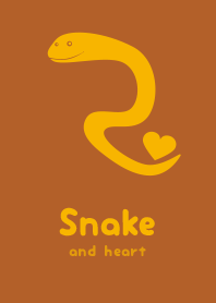 Snake & heart Old gold