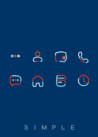 SIMPLE (Blue and Colored Lines)