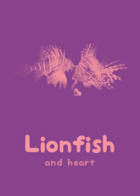 Lionfish & heart Amaranth purple