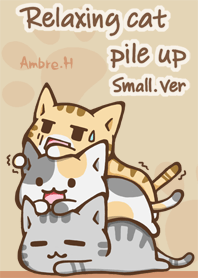 Relaxing cats pile up No.1 Small.Vre