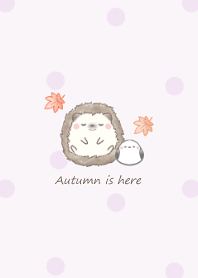 Hedgehog and Shimaenaga -maple- purple2