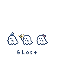 可愛的鬼 (像素画) / navy white