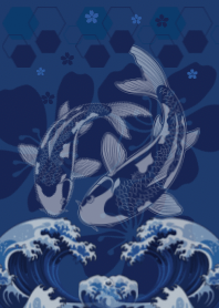Koi fish ,gold, power of wealth.